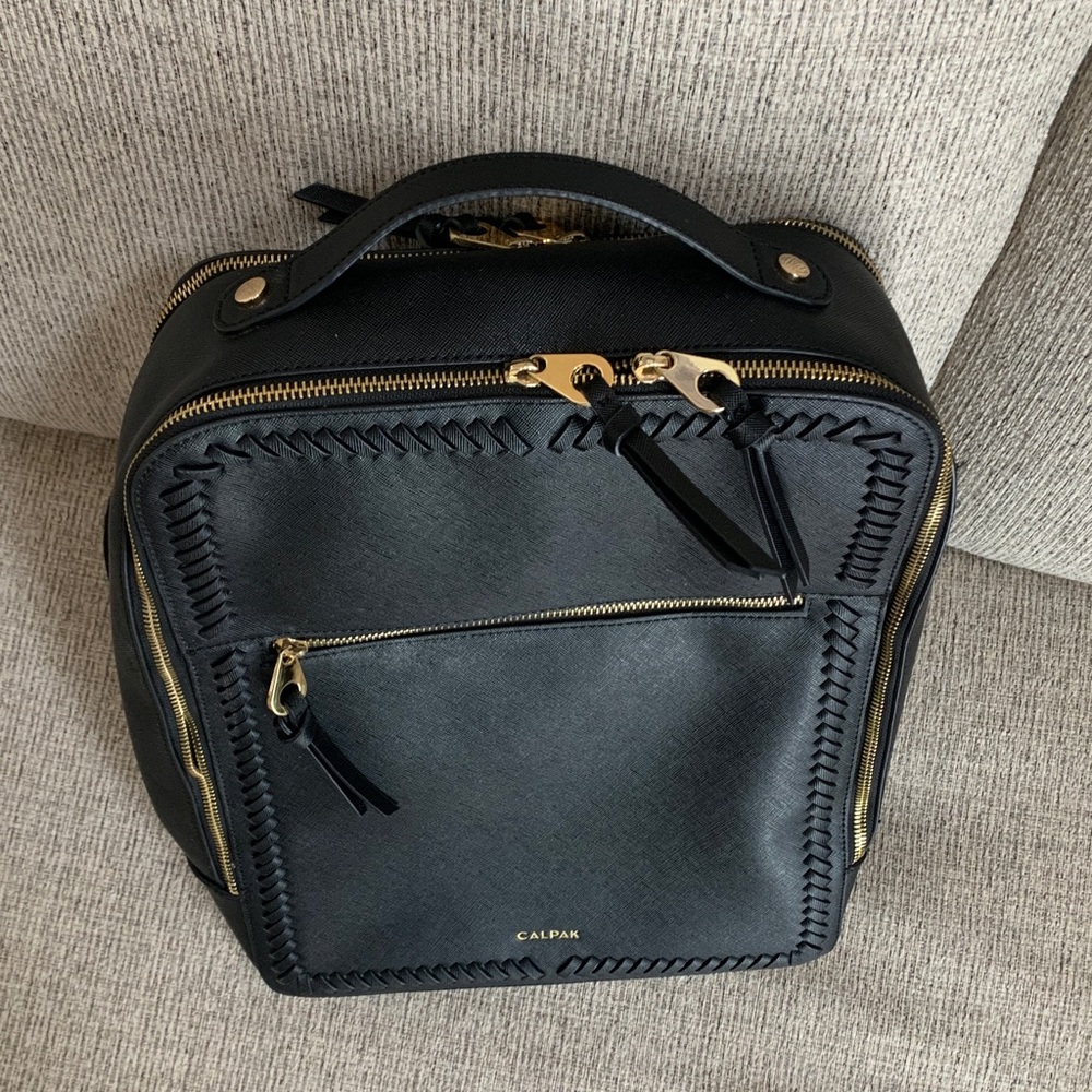 Calpak Black Backpack for Women college school laptop bag used • I love 💕 offers - Picture 15 of 16